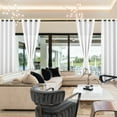 thumbnail image 3 of Hiasan Blackout Curtains for Bedroom, 42 x 84 Inches Long - Thermal Insulated & Energy Saving Window Curtains for Living Room, 2 Drape Panels Sewn with Tiebacks, Greyish White, 3 of 11