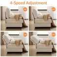 thumbnail image 2 of 67" Loveseat Sofa with 4 Position Adjustable Backrest, Comfy Chenille Fabric Cloud Couch with 16.9" Deep Seat and 4 Soft Pillows, Mid Century Modern Couch for Apartment Dorm Living Room, Beige, 2 of 9