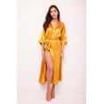 thumbnail image 3 of Satin Long Kimono Robe Silky Lightweight Bridal Party Dressing Gown Sleepwear & Loungewear, 3 of 3