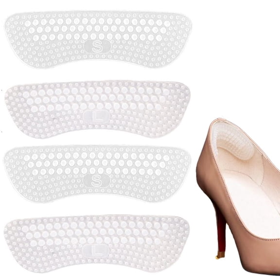 Vjnyvs 2pair Heel Grips for High Heels Cushion Silicone Shoe Inserts Pads Strong Sticky Thin Rel Heel Protector for Trainers Women Ladies Men Loose New Shoe Prevent Rubbing Blister