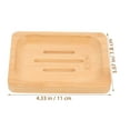 thumbnail image 2 of Raindrops Bamboo Soap Dish 2Pcs Set Water Filtration Design For Bathroom Use, 2 of 7
