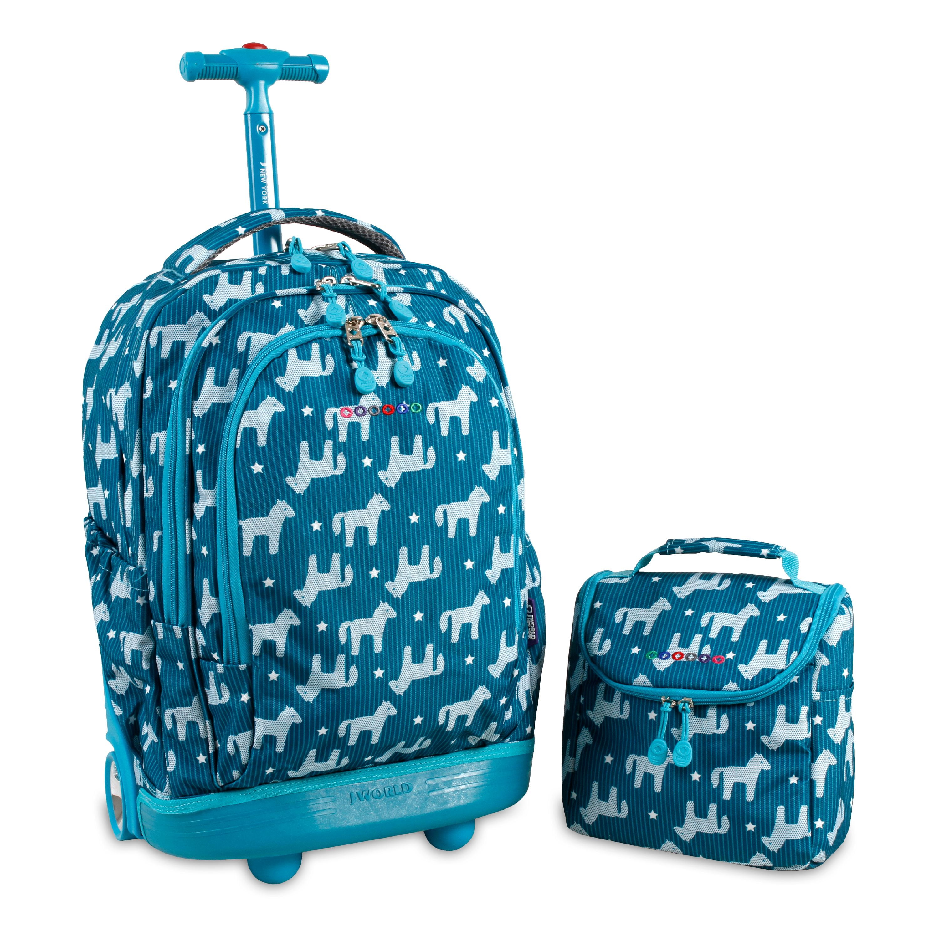 J World Setbeamer Rolling + Lunch Bag, Pony