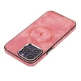 thumbnail image 6 of Compatible with MagSafe for iPhone 16 Pro Max Case, Luxury PU Leather Magnetic Cover , Shockproof Drop Resistant Protective Slim Phone Case Support Wireless Charging for iPhone 16 Pro Max, Pink, 6 of 7