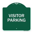 thumbnail image 1 of SignMission A-DES-GW-1818-23019 18 x 18 Po Signe de la Série Designer - Parking Réservé Signe Visiteur Parking&44; Vert & Blanc, 1 of 1