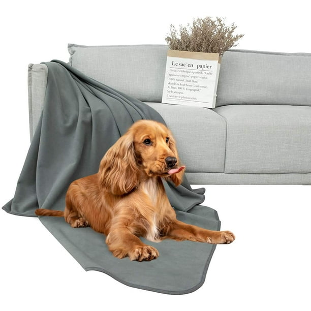 HTAIGUO Couverture imperméable pour chien pour canapé-lit 177,8 x 228,6 cm,  housse de lit réversible en microfibre pour grands chiens, chiots 