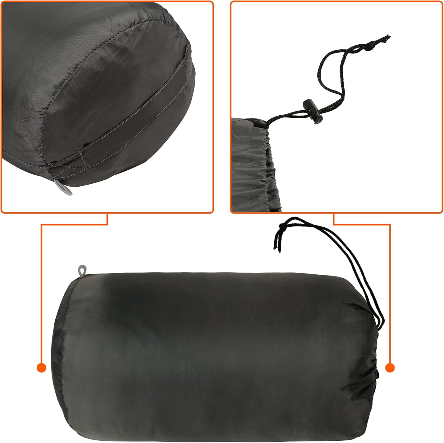 OROOTL Dog Sleeping Bag, Portable Travel Dog Bed Ultra Soft Waterproof Pet Bed with Storage Bag Warm Packable Dog Bed for Camping Hiking Backpacking(Grey)