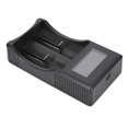 thumbnail image 3 of Cargador de batería SEIVI PC portátil de viaje con pantalla LCD inteligente, USB, doble ranura, para NiMH, NiCd, AA, AAA, Li-ion, LiFePO4, IMR, 18650, 26650 y 14500, 3 of 10