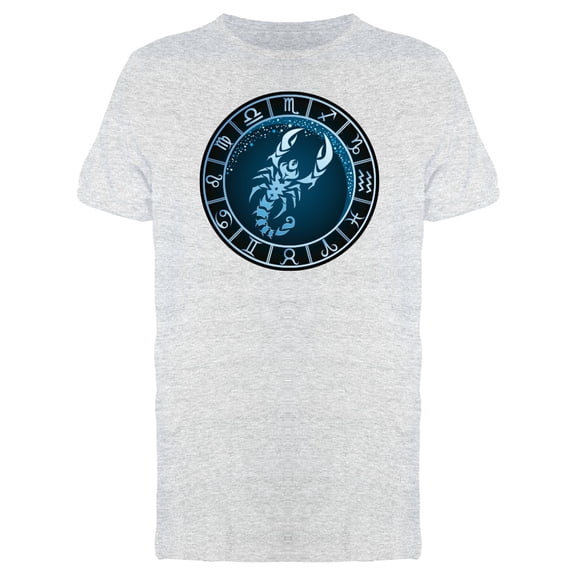Dark Blue Scorpio Zodiac T-Shirt Men -Image by Shutterstock, Male x-Large