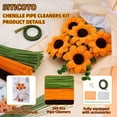 thumbnail image 2 of duomi-260 Pcs Pipe Cleaners Craft, Pipe Cleaner Flowers Craft kit for DIY Sunflower Bouquet with Floral Wires Gardening Tape Ribbon Step-by-Step Video Tutorials for Wedding Birthday Gift, 2 of 4