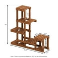 thumbnail image 2 of Furinno 10 x 35.5 x 36 5-Tier Brown Hardwood Floral Plant Stand, 2 of 5