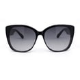 thumbnail image 2 of 90s Designer Oversize Cat Eye Fashion Chic Sunglasses Black - Smoke, 2 of 4