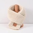 thumbnail image 4 of Splozh Toddler Scarf Warm Knit Children's Scarves Warm Scarves Girls' Thick Scarves Knitted Boys' and Girls' Baby Scarves Autumn and Winter Beige,One Size, 4 of 4
