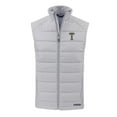 thumbnail image 2 of Men's Cutter & Buck Gray Georgia Tech Yellow Jackets Evoke Hybrid Eco Softshell Recycled Full-Zip Vest, 2 of 3