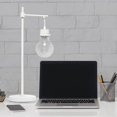 thumbnail image 4 of All the Rages LHT-5027-WH Lalia Home Matte 1 Light Beacon Table Lamp with Clear Glass Shade, White, 4 of 4