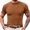 Brown, variant on Men Short Sleeved Slim Funnel Neck Knit Pullover Tops