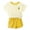 AB157 Yellow, variant on Tisuna Summer Outfits For Girls Toddler Cartoon Print Short Sleeve Crew Neck Tops And Shorts Set Cute Fashion Baby Girls Holiday Clothing Set Light Blue Size 3-4 Years