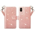 thumbnail image 3 of Galaxy Note 10 Case Wallet Leather Flip Pouch Cover Folio [Kickstand] Cute Girls Women Compatible Phone Case for Samsung Galaxy Note 10 Cases - Glitter Rose Gold, 3 of 6