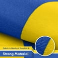 thumbnail image 6 of G128 Ukraine Ukrainian Coat of Arms Flag | 2x3 Ft | LiteWeave Pro Series Printed 150D Polyester | Country Flag, Indoor/Outdoor, Vibrant Colors, Brass Grommets, Thicker and More Durable Than 100D Poly, 6 of 6