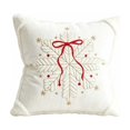thumbnail image 2 of Dalxymotic Christmas Throw Pillow Covers, Snowflake Bow Designs 17.71x17.71 Inch, Holiday Decorative Cushion Cases, Christmas Decorations Indoor Outdoor for Sofa, Couch, Bed, 2 of 7