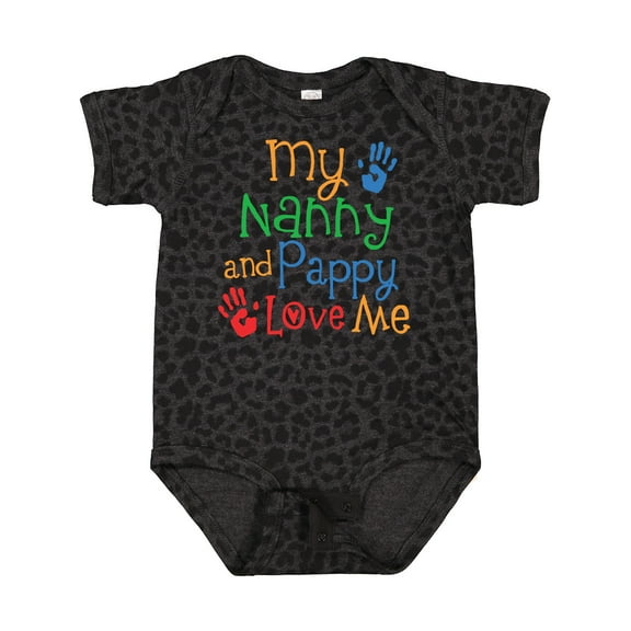 Inktastic Nanny and Pappy Love Me Boys or Girls Baby Bodysuit