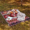 thumbnail image 5 of Manta de tiro bohemio, tapete de picnic, regalos, tapiz de área de decoración tejida con borlas de punto vintage plegable, para sofá, funda de sofá, Rojo marrón shamjiam alfombra de pícnic, 5 of 5