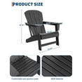 thumbnail image 2 of TROPOW Modern HDPE Plastic Adirondack Chair - Oversize 380 LB Poly Lumber Weather Resistant Firepit Chair - Outdoor Patio Chairs with Wooden Textured for Garden, Backyard, Lawn, Deck, Pool, 2 of 7