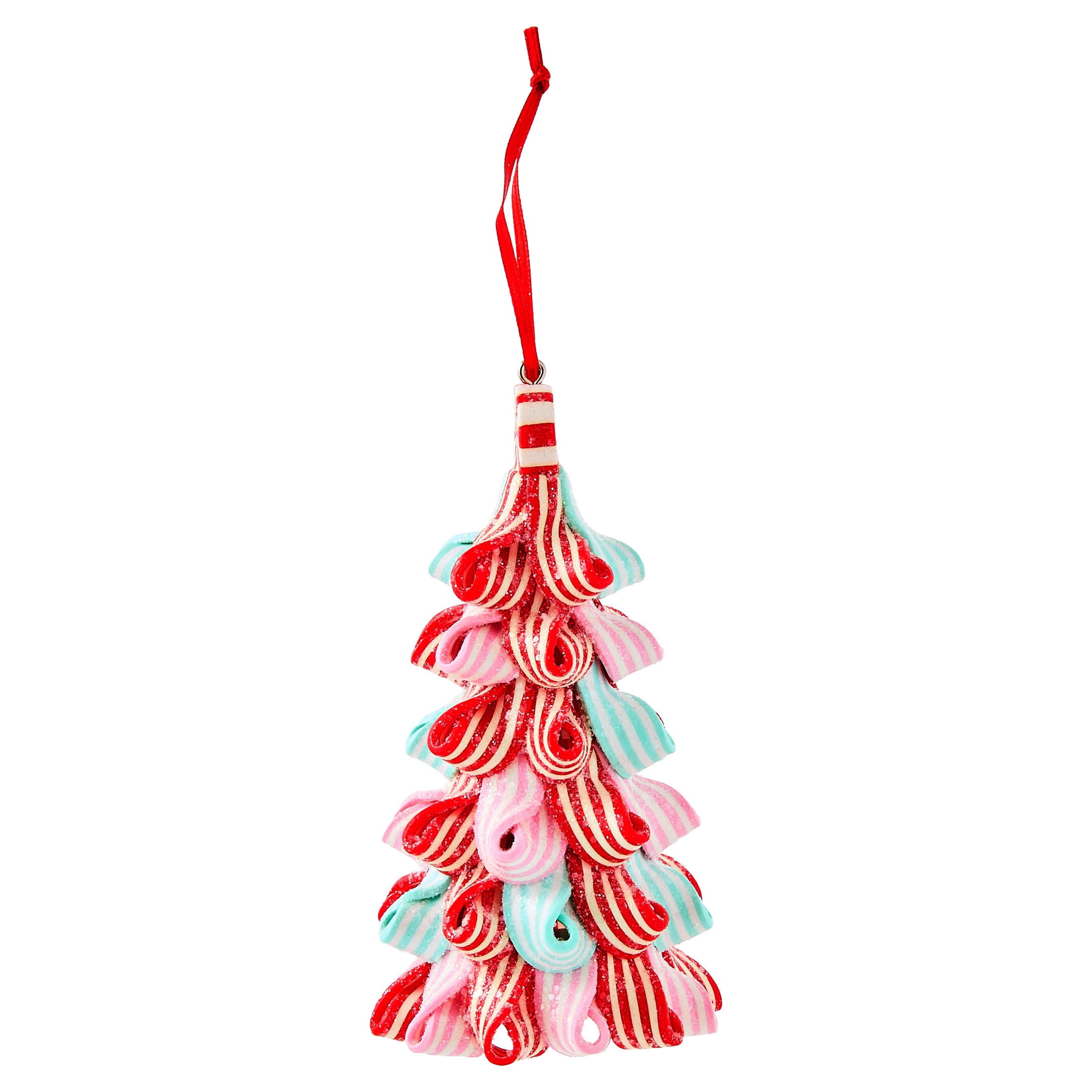 Red/Pink/Blue Ribbon Candy Tree Christmas Ornament, 4.5", by Holiday Time