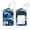 multicolored 2, variant on 2 Pack Leather Luggage Tag with Stainless Steel Loop, Blue Wave Sea Turtle Pattern Baggage Handbag Travel Suitcase Tags with Name ID Card Perfect to Quickly Spot Luggage Suitcase