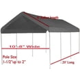 thumbnail image 2 of 12' X 20' Canopy Replacement Cover - for Frames 10' W X 20' L (See Diagram) Silver Carport Replacement Top, 2 of 6
