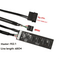 thumbnail image 4 of USB2.0 Header Splitter 9 Pin 1 to 4 Extension Hub with SATA Interface Cable for PC Mainboard Adapter, 4 of 4