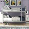 thumbnail image 6 of BELLEMAVE Full over Full Bunk Beds, Wood Bunk Bed with Ladder, Headboard and Footboard, Convertible Bunk Beds for Teens(Gray), 6 of 13