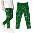 thumbnail image 6 of ATOGUTA Girls Legging St. Patrick's Day Pants High Waist Stretchy Soft Tights Size 3T-8, Green, 6 of 6