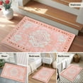 thumbnail image 6 of Bathroom Rugs 2x3 Ft, Pink Boho Non Slip Area Rugs for Kitchen Bedroom Entryway, Vintage Abstract Tribal Decorative Oriental Washable Carpet Runner Rug Floor Mats for Bedroom Home Decor, 6 of 9