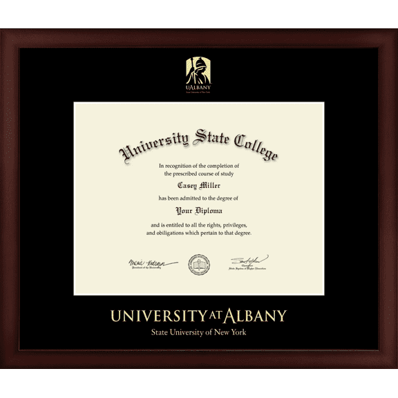 University at Albany State University of New York Diploma Frame, Document Size 11" x 8.5"