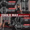 thumbnail image 6 of Mikolo Power Cage, Squat Rack W/ Dual Pulley Cable Crossover System, Multifunction Weight Home Gym with Weight Bench and Barbell and 370LB Weight Plates, 6 of 13
