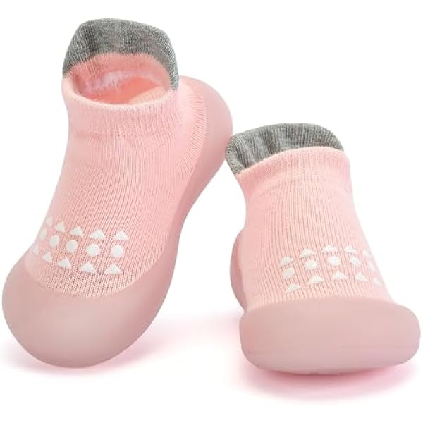 WAYANInfant Walking Shoes Baby Sock Shoes with Soft Rubber Sole, Non-Slip Toddler Slippers for boys and girls, Breathable Sneakers