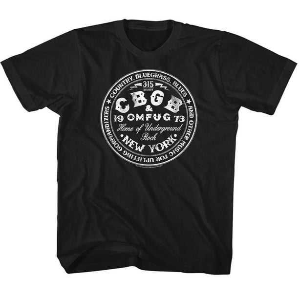 CBGB NYC Rock N Roll Club de Musique Cbgbcircle Noir Jeunesse Grands Garçons T-Shirt Tee