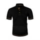 thumbnail image 1 of Blusa y camisa de manga corta con cuello vuelto para hombre, informal, de moda, de color liso, con botones, solapa y hebilla de gancho, camiseta de manga corta de poliéster para hombre., 1 of 5