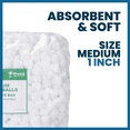 thumbnail image 2 of Oasis Medium Cotton Balls, 2000 Bulk Count, Soft & Absorbent Cotton Balls for First Aid, Medical, and Beauty, 2 of 5