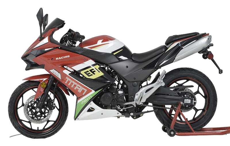 HHH Titan250 EFI 250cc Motorcycle Manual Transmission 6 Speed Sport Deluxe EFI Alloy Rims (Red)