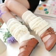 thumbnail image 4 of Guardurnaity Calentadores de pierna de ganchillo de punto de invierno de moda para mujeres calentadores de rodilla de tobillo suaves y elásticos Accesorios de disfraces gris claro, 4 of 6