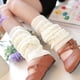 thumbnail image 2 of Jumpingount Calentadores de pierna de ganchillo de punto de invierno de moda para mujeres calentadores de rodilla de tobillo suaves y elásticos Accesorios de disfraces blanco, 2 of 6