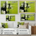 thumbnail image 4 of Designart "Olive Order In Minimalist Power Lines" Power Lines Wall Decor, 4 of 7