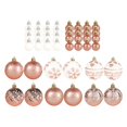 thumbnail image 1 of 44 Uds. de bolas de Navidad, suministros decorativos para fiestas, adornos navideños para vacaciones, Navidad, decoración de oficina interior Estilo A Rosa Soledad Colgantes Bolas, 1 of 10
