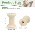 thumbnail image 2 of Wooden Empty Spools Unfinished Wood Thread Spools Fit for Embroidery Sewing Machines Crafts Wire Weaving Bobbins Natural Color 1.2"x0.8", 2 of 6