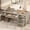 Retro Gray, variant on Executive Desk with File Drawers, Farmhouse Home Office Desk with Charging Station, 60 in Wooden Computer Desk with Cabinet Storage for Work Study Writing