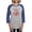 Heather/Blue, variant on CafePress - Magic Red Mana Long Sleeve T Shirt - Womens Baseball Tee
