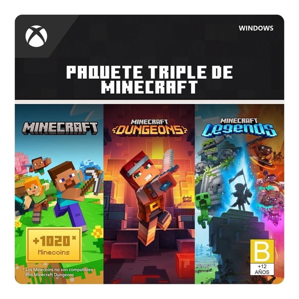 Minecraft Triple Bundle Xbox Compatible con PC Windows Digital ...