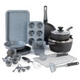 thumbnail image 1 of Oster Bastone 23 Piece Aluminum Cookware Combo Set, Matte Grey Ext, 1 of 6