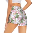 thumbnail image 3 of Goofa Lilies Flowers Printed Women 2 in 1 Running Shorts,Quick Dry Athletic Workout Shorts,High Waisted Athletic Shorts with Liner Pockets-X-Large, 3 of 9